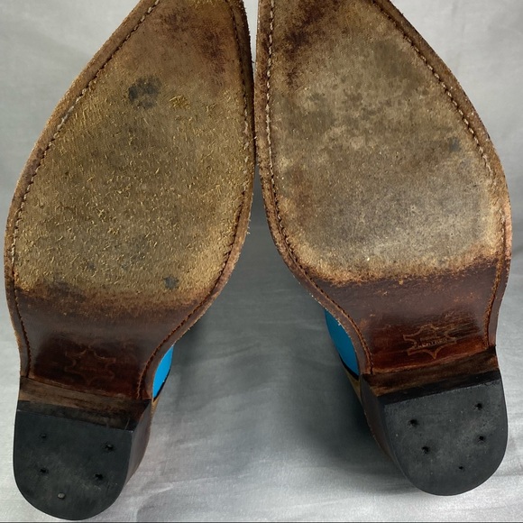 Old West size 8.5 custom painted western boots - Picture 7 of 12